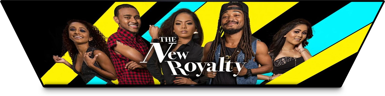 Page header graphic showing the cast
